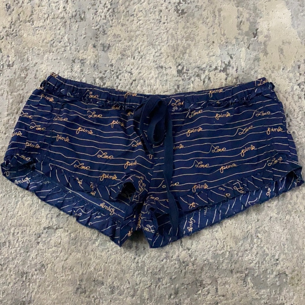 Blue PINK pajama shorts. Small
